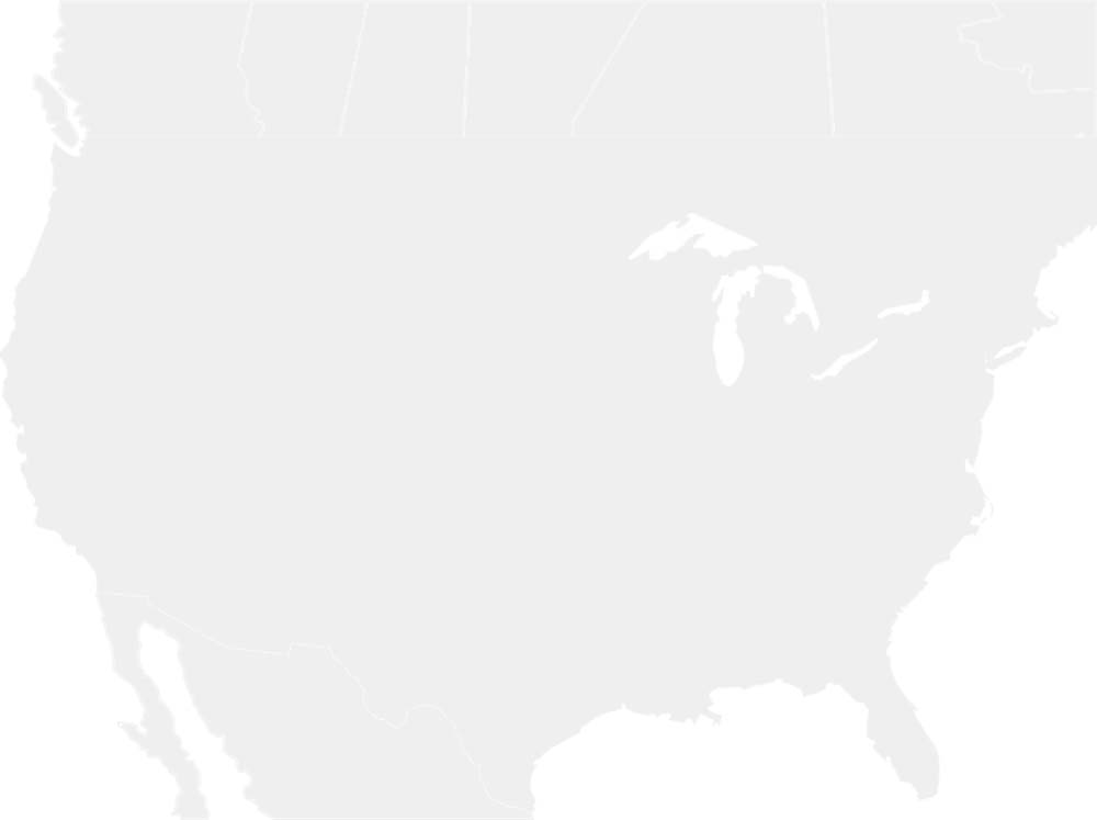Contiguous United States shape map layer graphic